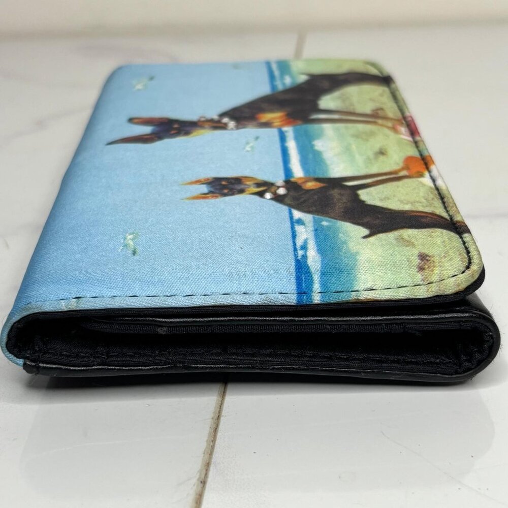 Blossom Collection Miniature Pinscher Dog Beach Print Rhinestone Long Wallet Y2K - Picture 6 of 10